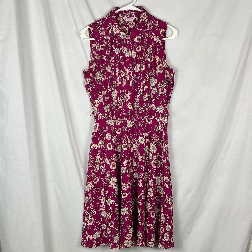 Nanette Lepore Fusia Floral Sleeveless A Line Dress